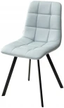 Стул CHILLI SQUARE HK017-35 серо-голубой, PU/ черный каркас