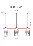 Подвесной светильник MyFar Olivia MR1831-3P (220V)