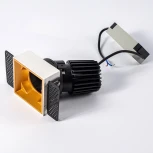 Точечный встраиваемый светодиодный светильник, квадратная рамка, золотой отражатель Fiberli Mr1215 12130105