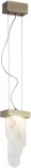 Подвесной светильник Odeon Light Foros 5437/12L бронзовый "брашинг"/металл/смола под алебастр/акрил LED 12W 3000K (220V, на тросе)