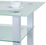 Стол журнальный Кристалл 1 алюминий/прозрачное от фабрики Mebelik