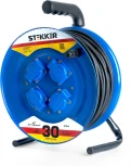 Удлинитель 4-х местный с заземлением 30 метров на металлической катушке Stekker Professional 39786