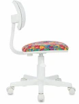 Кресло детское Бюрократ CH-W299 белый TW-15 сиденье мультиколор алфавит сетка/ткань крестов. пластик пластик белый