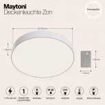 Потолочный светильник Zon 4000K 1x45Вт 120° LED Maytoni Technical C032CL-L48W4K