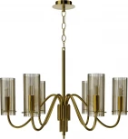 Подвесная люстра ST Luce SL2005 SL2005.303.06 латунь/коньячный E14 6*40W (220V, на цепи)