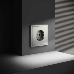 Розетка с заземлением (сталь) Voltum S70 VLS040105