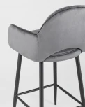 Стул полубарный Stool Group Венера диамант велюр серый УТ000004925