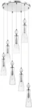 Потолочная люстра каскадная Lumion Emily 8268/7A хром/белый/прозрачный, металл/керамика/стекло Е14 7*40W 220V (на проводе)
