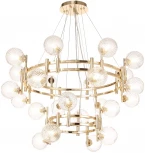 Подвесная люстра Crystal Lux LUXURY SP16+8 GOLD (220V, на тросе, шарики)