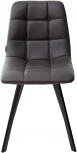 Стул CHILLI SQUARE HK017-11 темно-серый, PU / черный каркас М-City