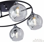Потолочная люстра на штанге Arte Milano AMALFI 322403/5 BK+CR (220V, шар)