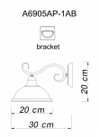 Бра Arte Lamp Safari A6905AP-1AB (220V)