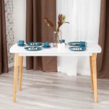 Стол обеденный Claire Tetchair (Белый,Натуральный).