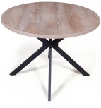 Стол Top Concept круглый Vegas раздвижной (100+40) дуб эндгрейн