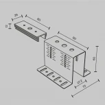 Скоба регулируемая для накладного шинопровода Exility Maytoni Accessories for tracks Exility TRA034HCB