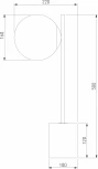 Интерьерная настольная лампа с выключателем Eurosvet Marbella 01157/1 латунь (220V, шар)