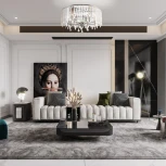 Потолочная люстра хрустальная на штанге Arte Milano Sorrento-2509 372509/8/590 CR (220V)