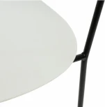 Кресло VAN HALLEN (mod. 2433) пластик/металл, 54,5х53,5х76 см, высота до сиденья 46 белый/черный Tetchair 14296