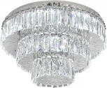 Потолочная люстра ярусная Escada Sublime 561/A LED 72Вт+4х40Вт Е14, 3000-6000К, ПДУ, изменение цветовой температуры, металл/хрусталь, хром/прозрачный (регулировка яркости, 220V)
