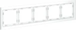 Рамка на 5 постов (белый, матовый, стекло) Voltum S70 VLS110502
