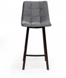 Стул полубарный UNO, бархат светло-серый 26/ чёрный профиль Top Concept UNO 74929