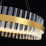 Подвесная люстра с таймером Natali Kovaltseva Royalton INNOVATION STYLE 83108 (LED, 220V, хрусталь, пульт управления, управление смартфоном, на тросе, круглые)