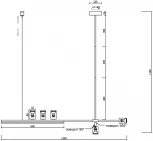Подвесной светильник Kink Light Рия 07618-120,36 латунь GU10 5*5W+Led 12W (3000K) (220V, на тросе)