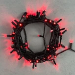 Гирлянда Нить с колпачком 10м красная 24В, 100 LED, провод черный ПВХ, IP65 Laitcom PST100CAP-11-1R