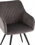 Стул вращающийся Дастин велюр тёмно-серый УТ000036173
