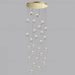 Потолочная каскадная люстра Odeon Light Jemstone 5085/120L золото/прозрачный/металл/акрил LED 120W 4000K 5500Лм (220V, на проводе)