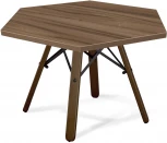 Столик журнальный SHT-S70/ЛДСП 70 темный орех/черный муар/орех тьеполо Sheffilton 5129653401