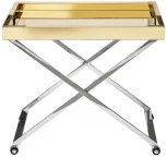 Журнальный стол Garda Decor KFG135 (Хром/Прозрачный)