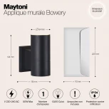Настенный светильник уличный Maytoni Bowery O574WL-01B (220V, IP54)