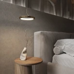 Подвесной светильник Eurosvet Crespella 90034/1 золото (LED, 220V, на проводе, круглые)