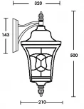 Настенный фонарь уличный VENECIA 2L 91802L/04 Bl Oasis Light (220V, фонарь, IP44)