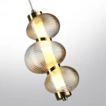 Подвесной светильник Odeon Light Bruco 5095/12L латунный/янтарный градиент/металл/стекло LED 12W 4000K (220V, на проводе, бусы)