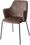 Стул M-City AMARETTO VBP208 античный серо-бежевый/ черный каркас