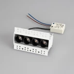 Светильник линейный встраиваемый LED MS-ORIENT-BUILT-TRIMLESS-TC-S38x127-10W Warm3000 (WH-BK, 30 deg, 230V) (Arlight, IP20 Металл) 031924