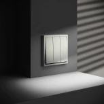 Выключатель трехклавишный (сталь) Voltum S70 VLS030105