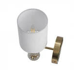 Бра со стеклянным декором Lumion Ilmira 8337/1W бронза/белый, металл/стекло/текстиль E14 40W 220V