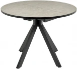 Стол Rudolf круглый раскладной 100-130x100x75см, Бетон слюда, чёрный Bradex Home RF 0302