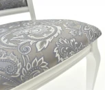 Стул Кабриоль, Белый с патиной серебро, Аврора