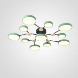 Потолочная люстра на штанге Gamma D102 Green Imperiumloft Gamma01 (223773-23) (LED, 220V, пульт управления, круглые)