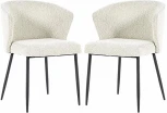 Набор из 2 стульев Cadence Serene Hesby (Металл/Букле, Белый) арт.HSBI_DC148_white_2