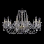 Подвесная люстра Bohemia 1402 1402/12/300/G (220V, хрусталь, на цепи, подсвечник, свеча)