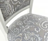 Стул Кабриоль, Белый с патиной серебро, Аврора