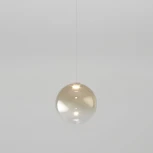 Подвесной светильник светодиодный Eurosvet WONDER со стеклянным плафоном 50232/1 LED янтарный (220V, на проводе, шар)