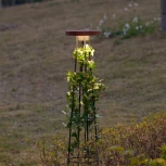 Уличный встраиваемый в грунт светильник со столиком Odeon Light Liana 7108/15GL окраш. под дерево/металл LED 12W 220V (IP65)