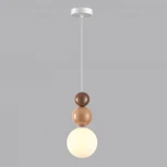Подвесной светильник Lumion Bonbones 6558/1 белый/белый, коричневый, кремовый/металл/металл, стекло G9 1*20W 220V (на проводе, шарики)