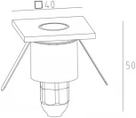 Встраиваемый светильник уличный светодиодный Oasis Light Встраиваемые светильники c LED W12693 SS